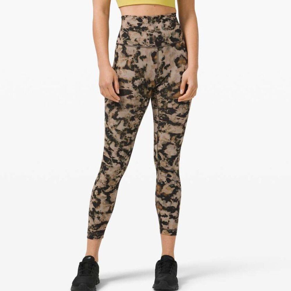 Lululemon Wunder Train High-Rise Tight 25" Dispersed Light Raw Linen Multi 10
